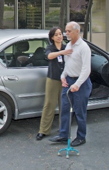 elderly man walking