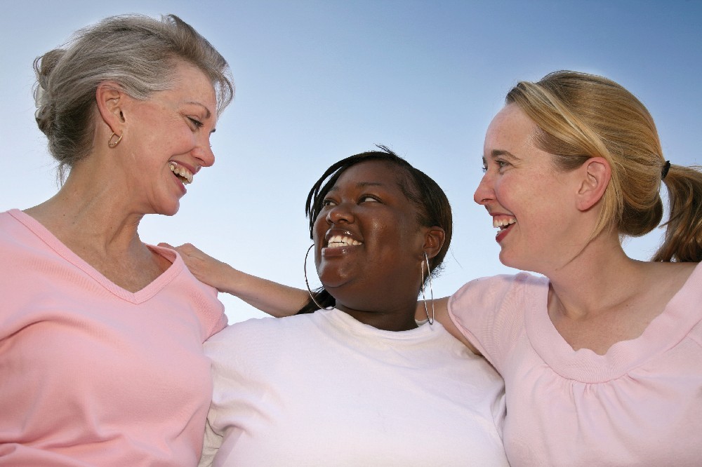 women smiling