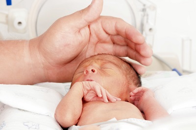 baby in incubator