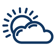 Sun and cloud icon