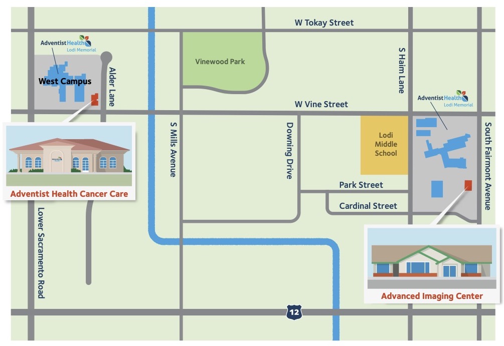 Map Lodi Cancer Services