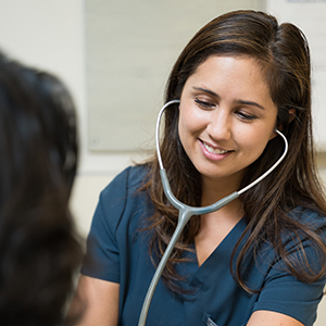 Students and New Grads: Image of a young nurse with a stethoscope