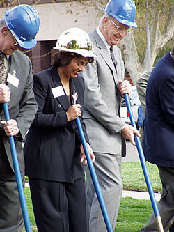 Board at ground breaking